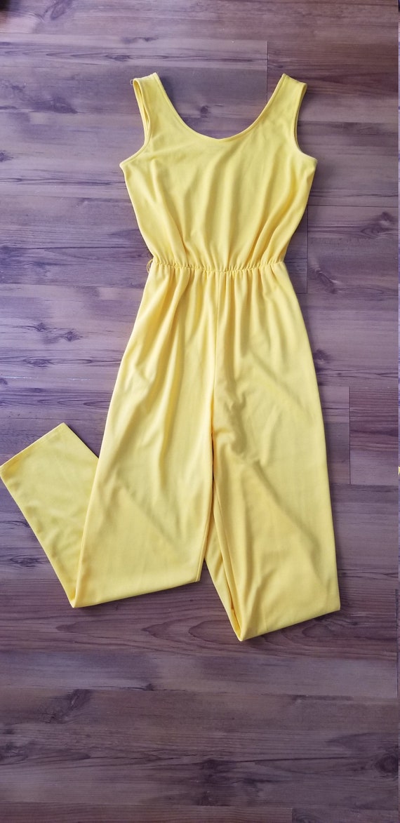 1980s Yellow Jumpsuit - image 7