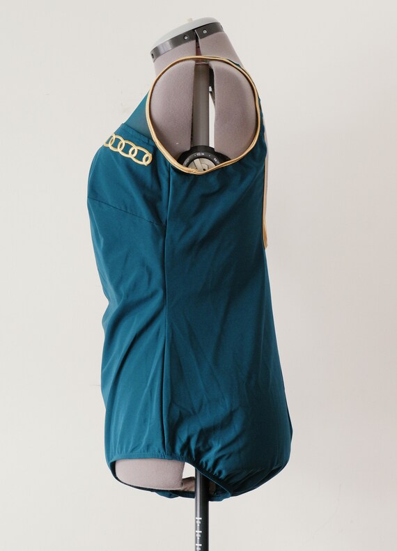 1990s Green and Gold Bathing Suit Gem