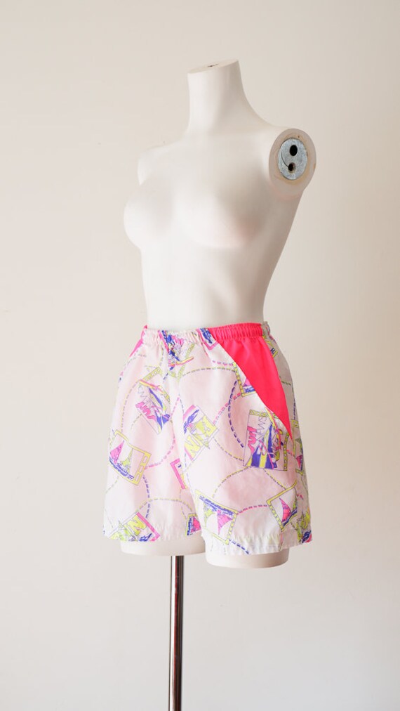 1990s Surf Print Swim Shorts - image 2