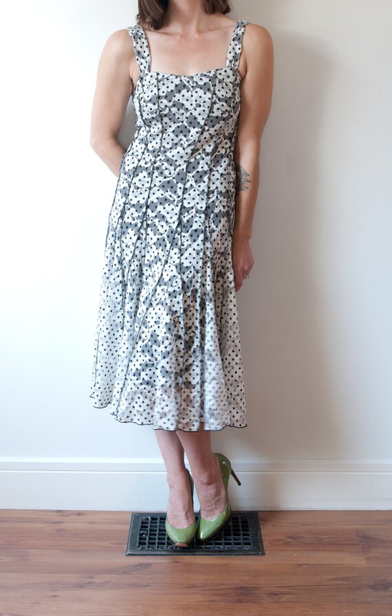 1990's White Flapper Style Dress / Vintage White a