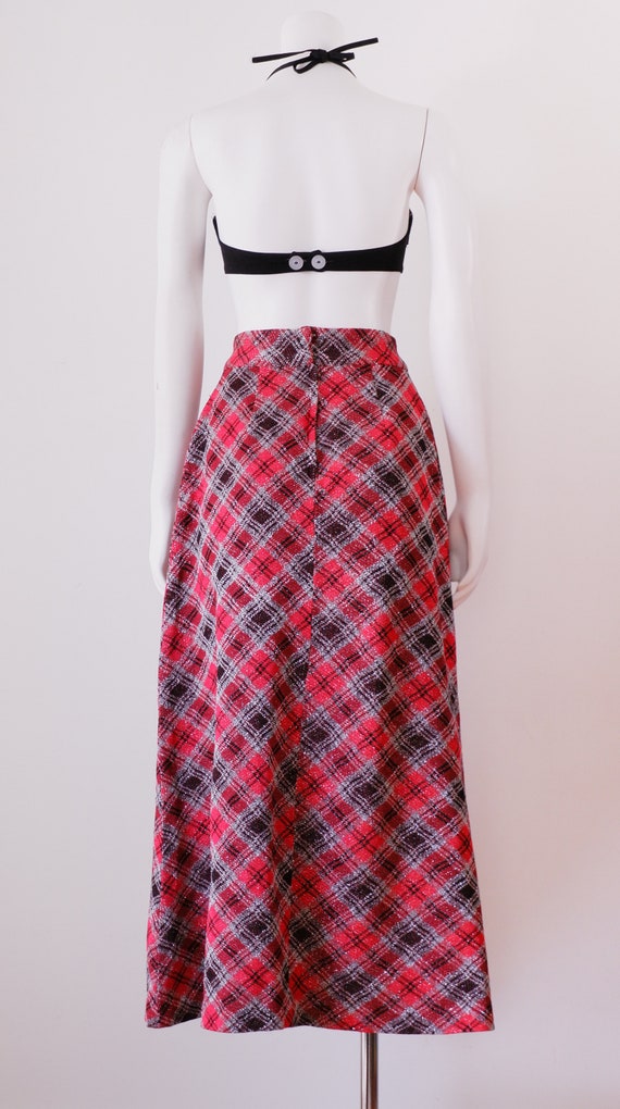 1970s Plaid Metallic Midi  - image 4