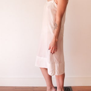 1960s Pink Slip Dress - Small Vintage Sleeveless Midi Nylon Nightgown