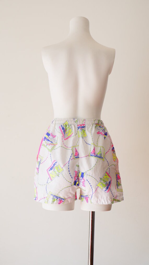 1990s Surf Print Swim Shorts - image 4