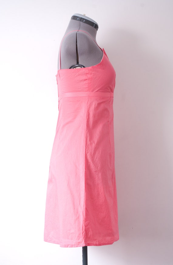 1960s Pink V-Neck Mini Dress - Small - image 5