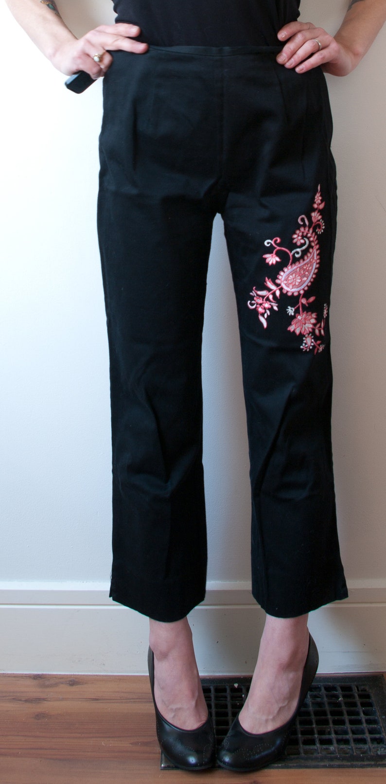 Vintage Black Crop Pants image 5