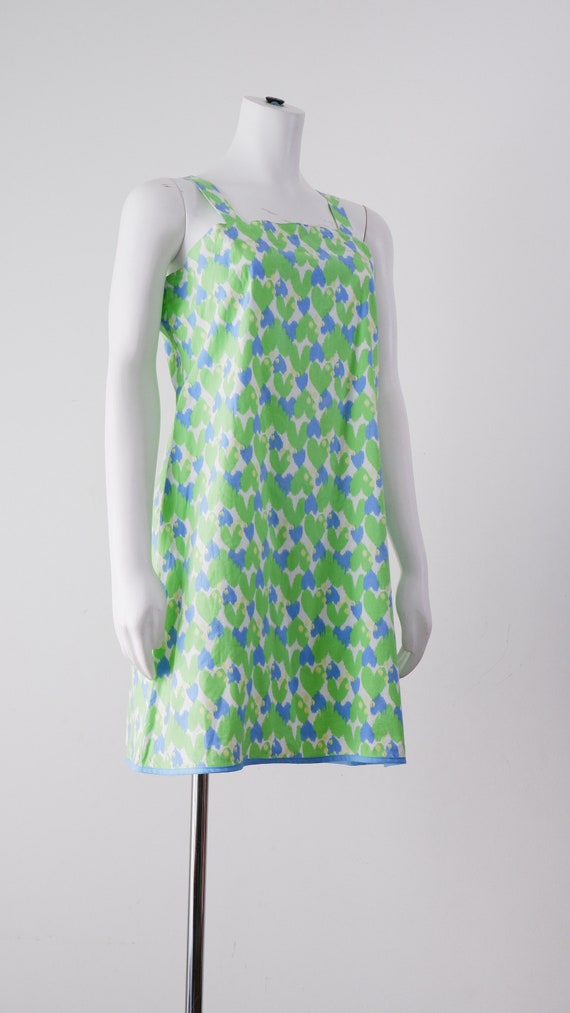 Vintage Green and Blue Heart Mini Dress  - image 6