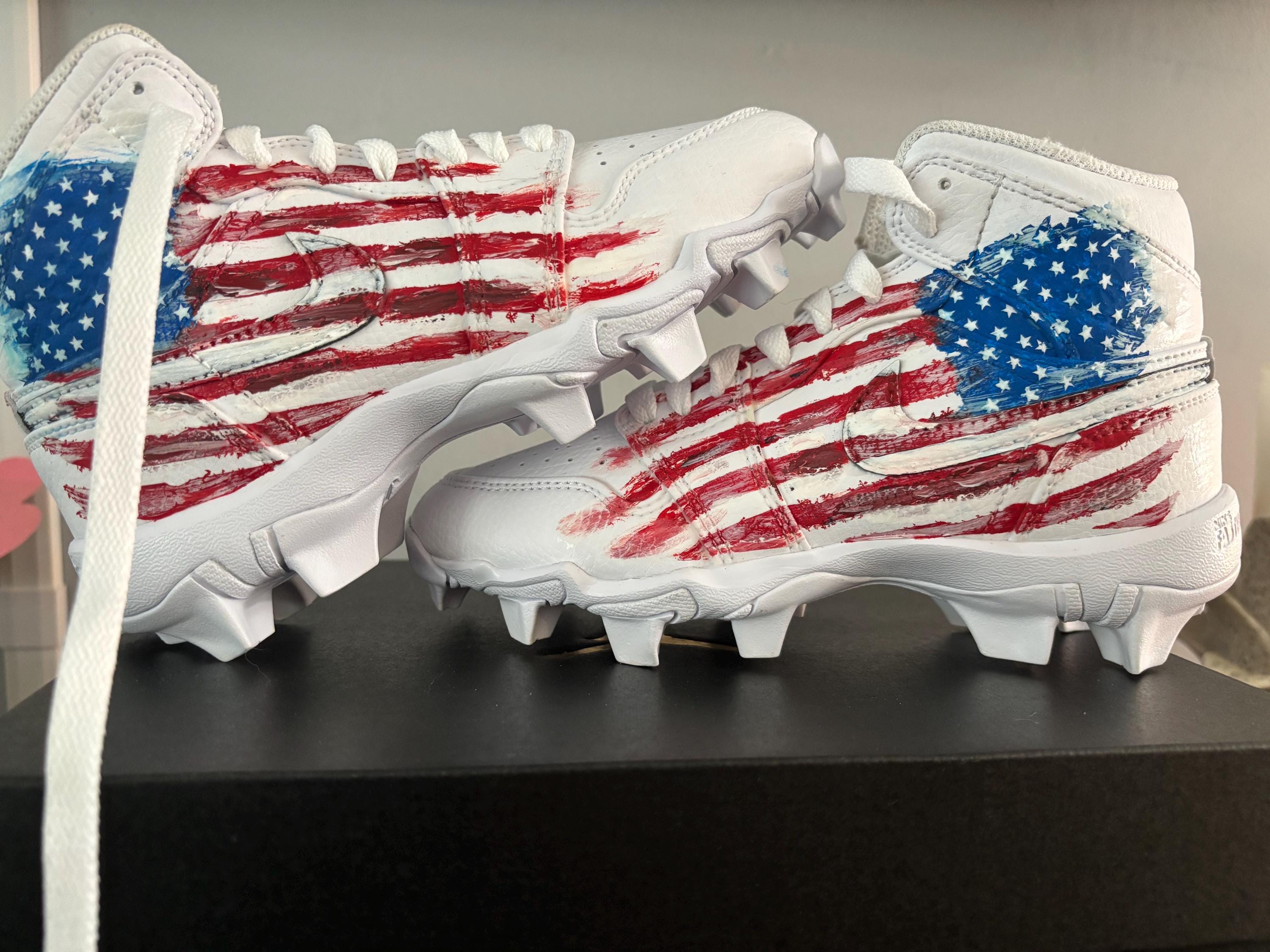 Custom Flag Cleats. I Can Personalize However You Like - Etsy display picture 3