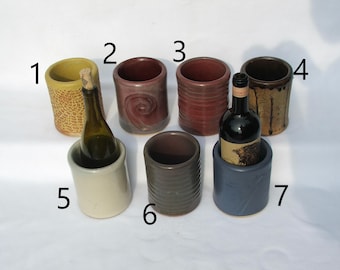 Wine Chiller- Keep Wine Cold in 6" Tall Stoneware Cylinder