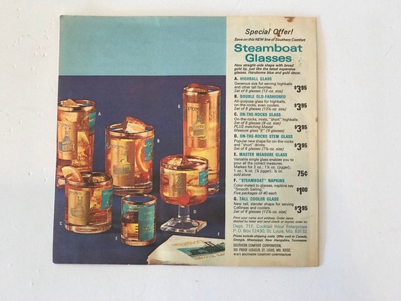 Vintage Barguide Happy Hour Sunset Mixology Southern Comfort Etsy