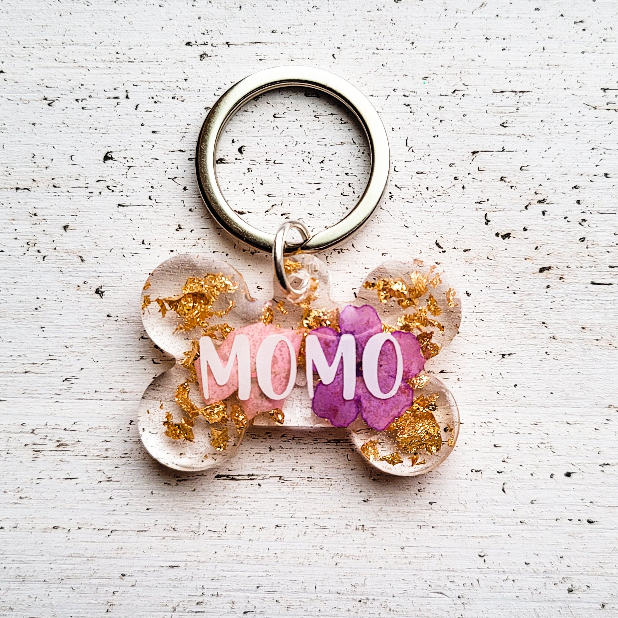 Floral Dog tags custom dog tag resin dog tag personalize Etsy