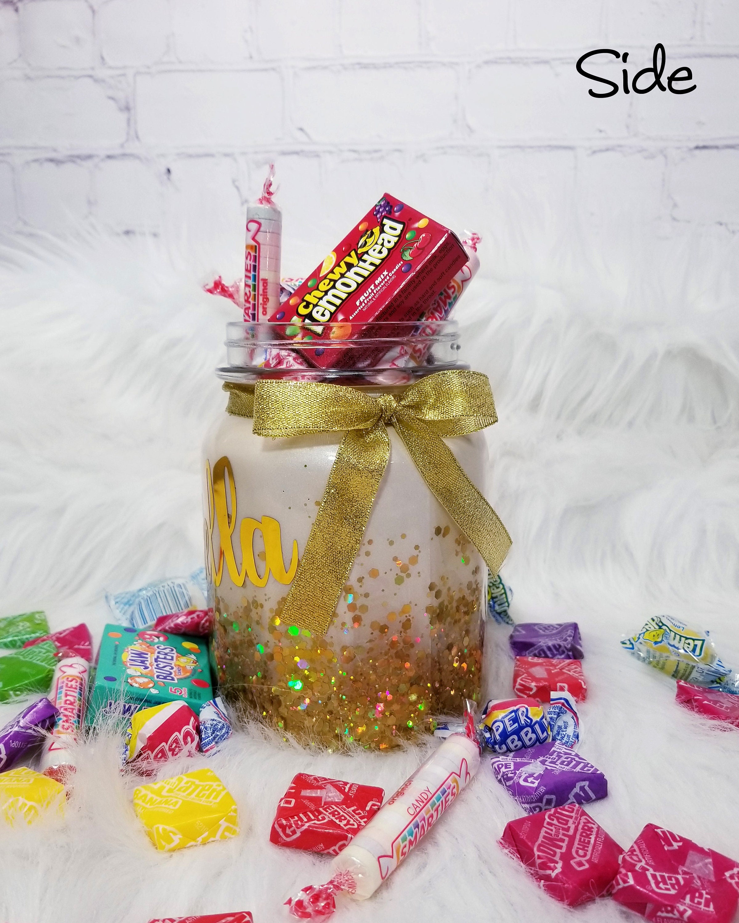 Personalized candy jar for candy lovers glass candy jar Etsy