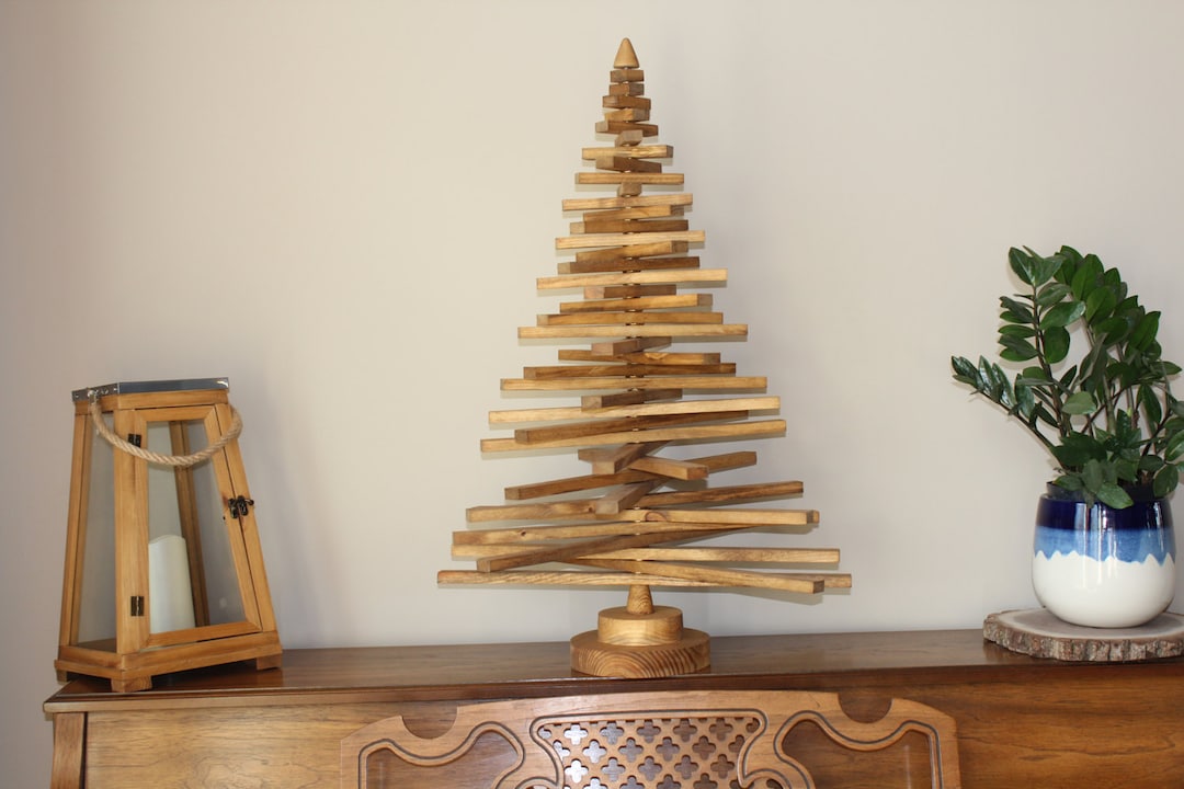 Wood Slat Spiral Tree Rustic Decor Tree Art - Etsy
