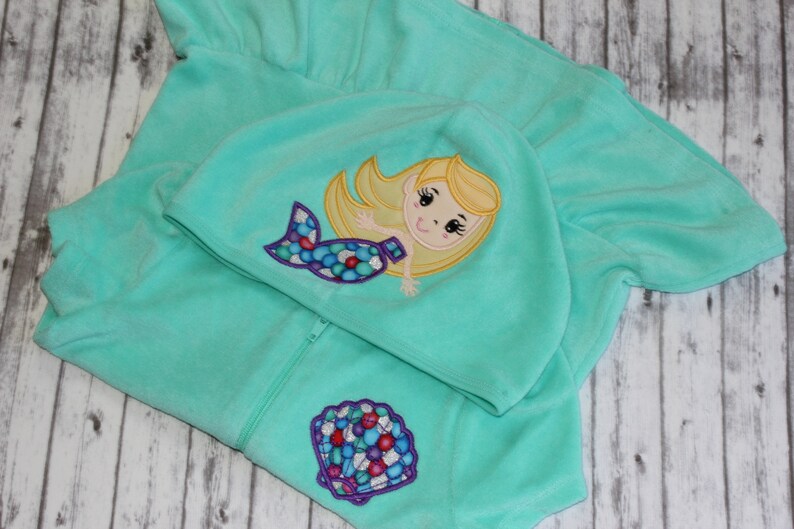 Toddler Beach Cover Up Hooded Cover Up Mermaid Cover Up Pool Cover Up Toddler Swimsuit Cover up Personalized Cover Up