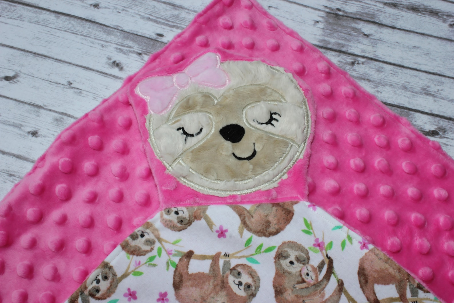 Sloth Baby Blanket Sloth Lovey Personalized Baby Blanket Etsy