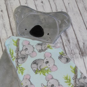 Koala Lovey, Koala Baby Blanket, Personalized Lovey, Cuddle Blanket, Security Blanket, New Baby Gift