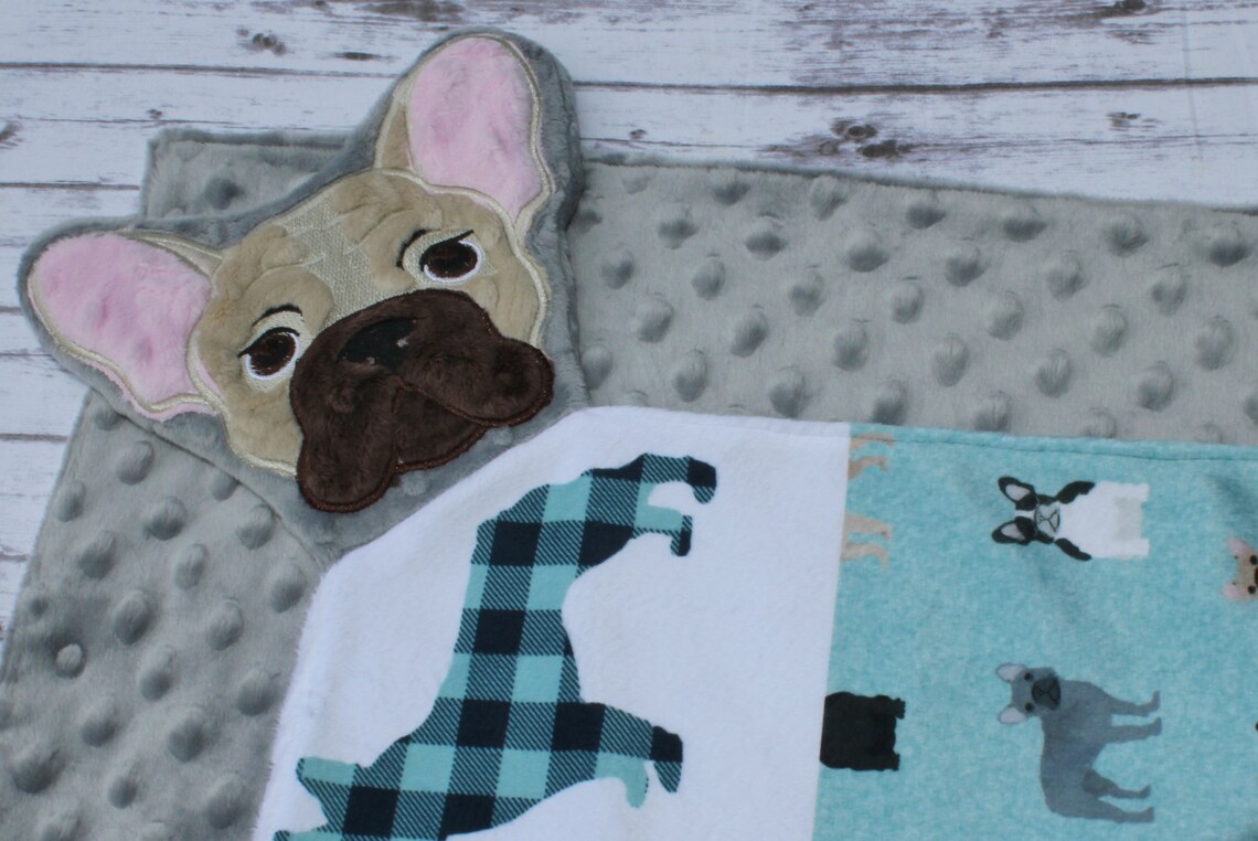 French Bulldog Lovey French Bulldog Blanket Frenchie Puppy Etsy Ireland