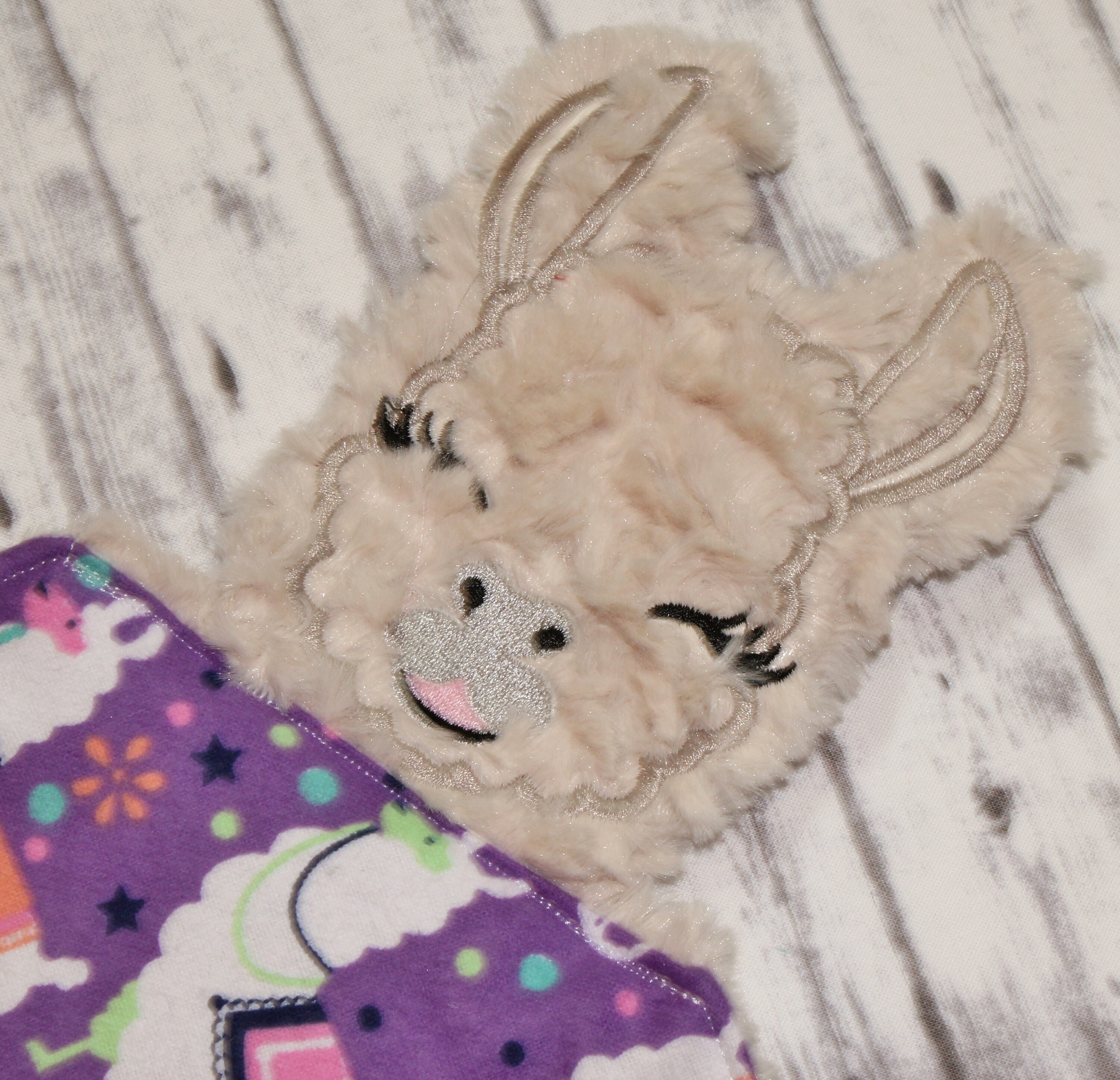 Llama Blanket Llama lovey Cuddle Blanket Lovey Baby Girl Etsy
