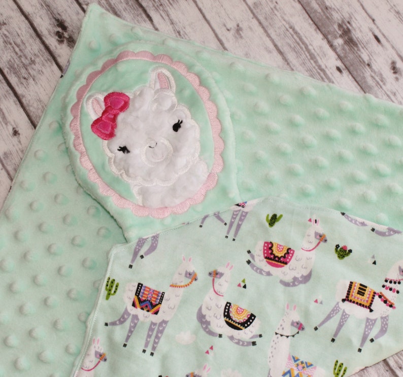Lovey Blanket Cuddle Blanket Llama Lovey Security Blanket Llama Baby Blanket Personalized Lovey Lovey Baby Blanket