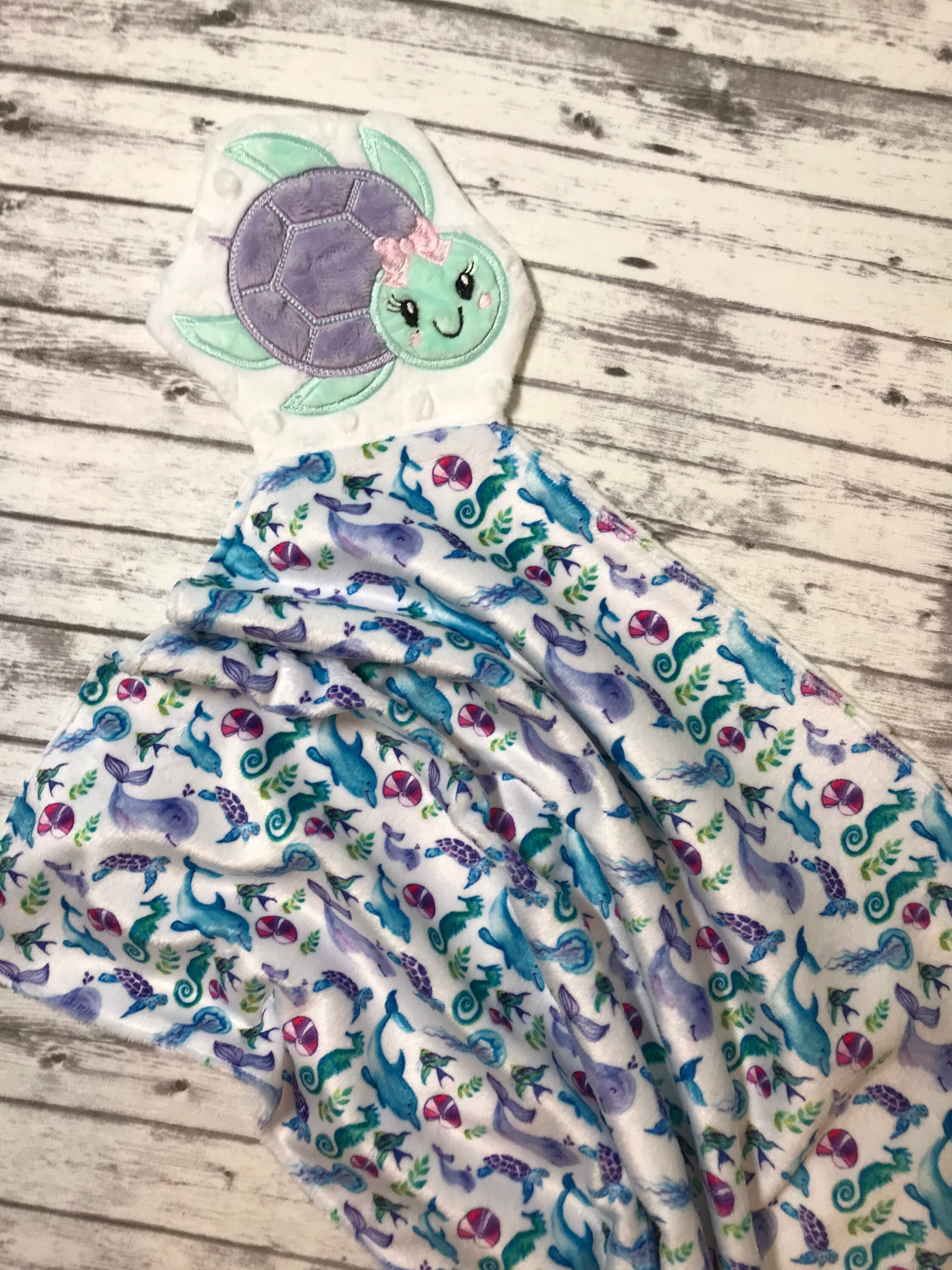 Sea Turtle Lovey Ocean Theme Lovey Personalized Lovey Lovey | Etsy
