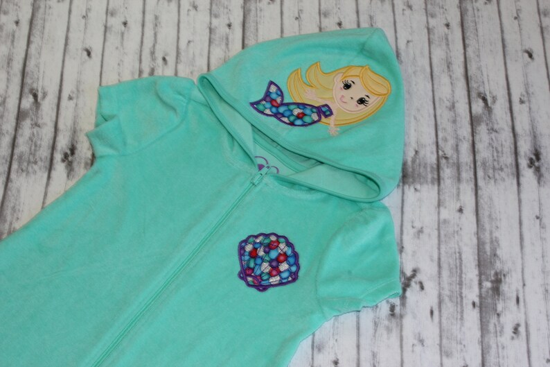 Toddler Beach Cover Up Hooded Cover Up Mermaid Cover Up Pool Cover Up Toddler Swimsuit Cover up Personalized Cover Up