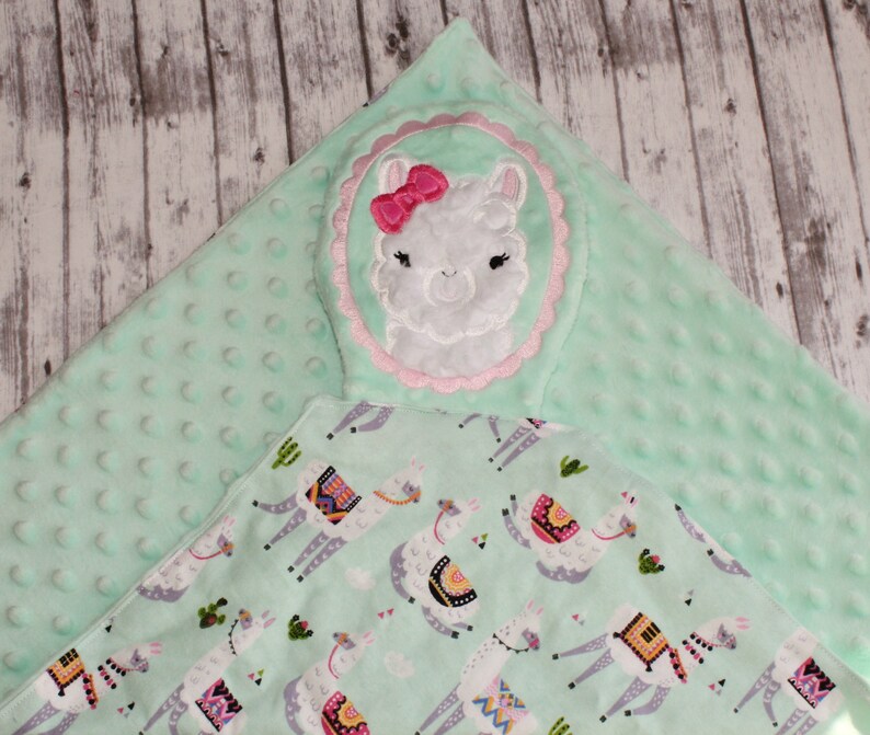 Lovey Blanket Cuddle Blanket Llama Lovey Security Blanket Llama Baby Blanket Personalized Lovey Lovey Baby Blanket
