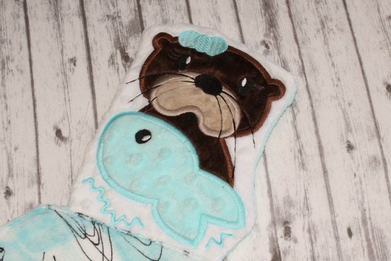 Animal blanket Baby Shower Gift Personalization Available Otter Lovey Animal Lovey Otter Blanket Lovey Baby Lovey