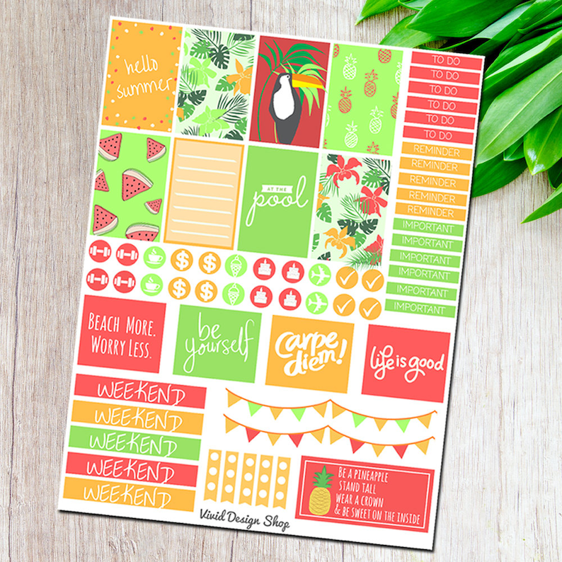 MAMBI Planner Stickers Printable Happy Planner 365 Etsy