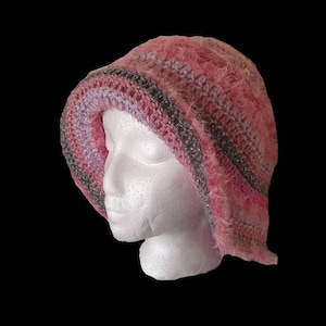 Crochet Rave Bucket Hat Fluffy Sparkly