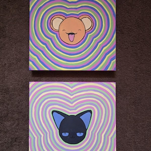 Card Captor Sakura Inspired Kero and Spinel Paintings