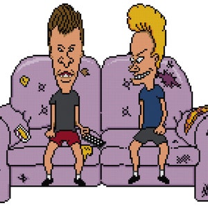 PDF Beavis and Butthead Cross Stitch Pattern - Etsy