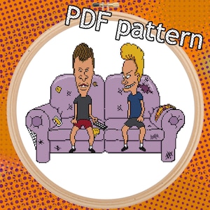 PDF Beavis y Butthead Patrón punto de cruz