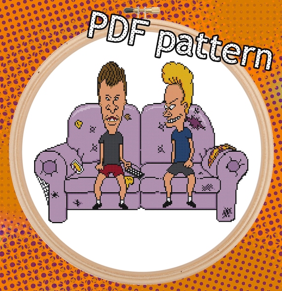 PDF Beavis and Butthead Cross Stitch Pattern - Etsy