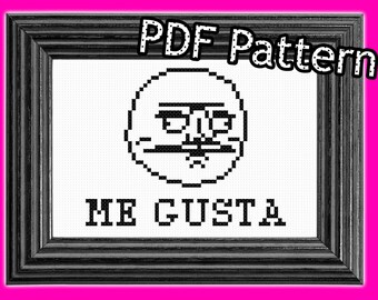 PDF Meme Me Gusta cross stitch pattern