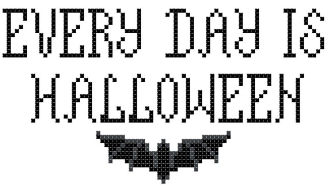 PDF Every Day is Halloween Cross Stitch Pattern Etsy