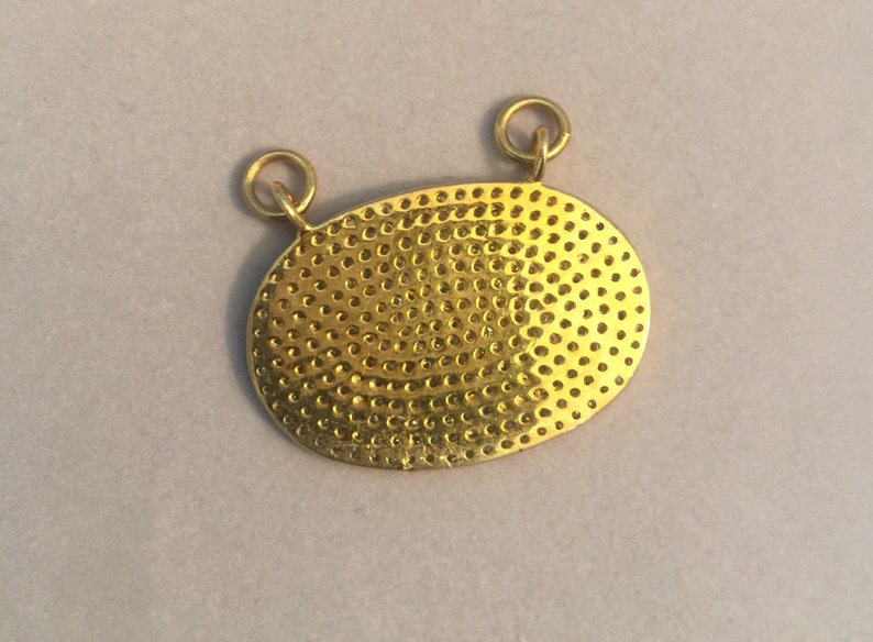Pave Diamond Oval Pendant with Gold Vermeil Pave Diamond Pendant 925 Sterling Silver 20x29mm PDP37