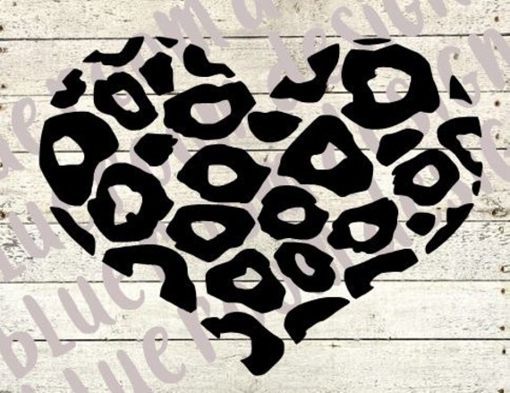 Download Leopard Cheetah Print Heart Vinyl Decal Window Decal Vinyl ...