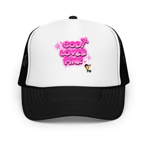 God Loves Pink Graffiti Trucker Hat |  God Loves Pink Christian Gifts & Apparel