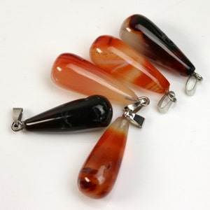 1, 5, 10pcs Water DROP water Charm Pendant - 11x26mm 7/16x1inch - Agate Gemstone Crystal Pendant U-Pick - Ship Fm California USA