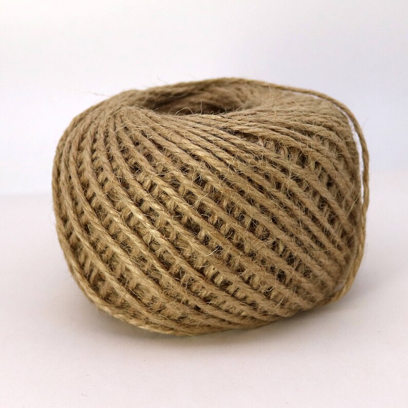 50 Yds Natural / Brown Twisted Jute Twine 2.5mm 3 Ply Etsy