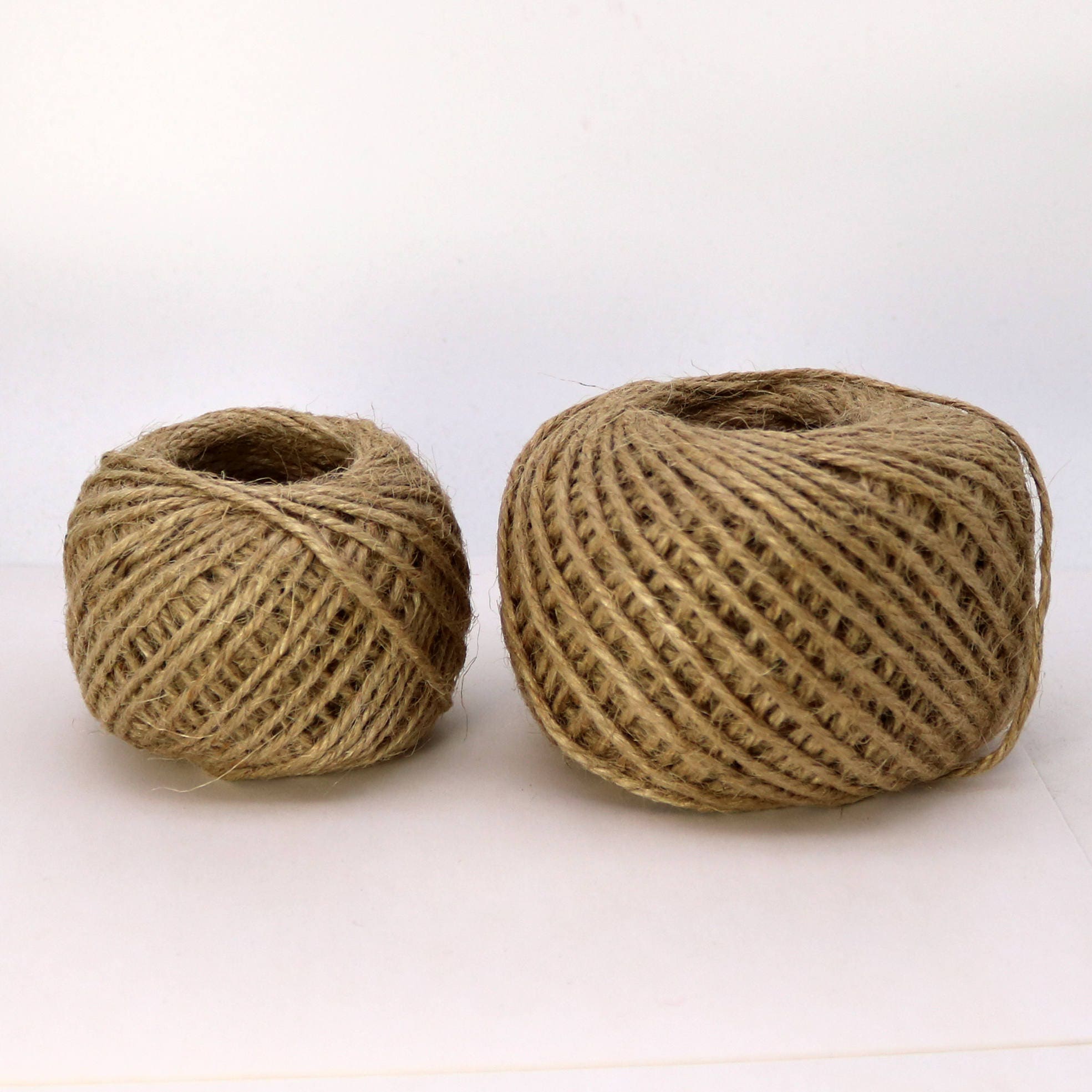 50 Yds Natural / Brown Twisted Jute Twine 2mm 2 Ply Etsy