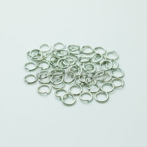 500 Pcs Rhodium Plated Jump Rings Jumprings - 5mm 21 Gauge 21G (0.7mm) - Bulk Jump Rings Wholesale Jump Rings -  ship from California USA