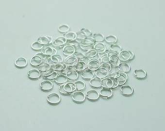 Sterling Silver Plated Jump Rings: 5mm, 21 Gauge 500 pcs - Wholesale Bulk Lot