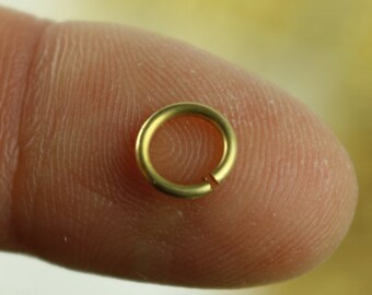 100 RAW Brass Bronze Jump Rings Jumprings - 7mm 18G (1.0mm) 18 Gauge - Clean Edge Cut Saw Cut Jumprngs - ship from California USA