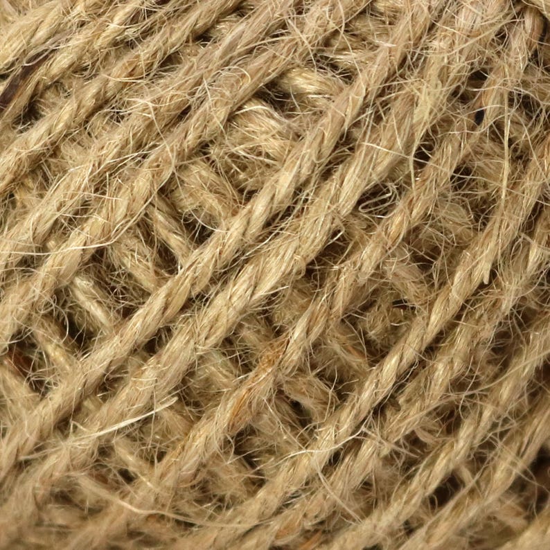 50 Yds Natural / Brown Twisted Jute Twine 2mm 2 Ply Etsy