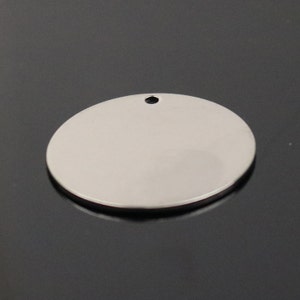 10 pcs of 1" Stainless Steel Stamping Blanks - 1 inch 25 mm 18 gauge 1.0mm thickness - Blank Stamping Metal Flat Discs Tags