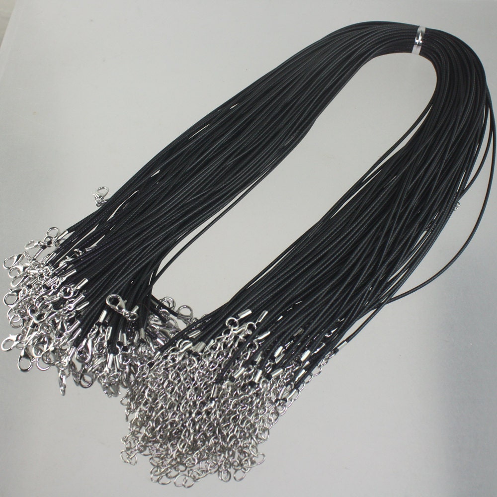 Wholesale Necklaces Necklace Cord Wax Cord Necklace Blanks 20 Inch  Necklaces BULK Necklaces 100pcs Black Cord Necklaces
