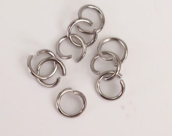 Surgical Stainless Steel Jump Rings 5mm 21G 100pcs - Wholesale Bulk Lot