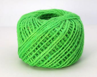 Light Green Jute Twine: 2mm, Craft Rope, 50 Yards
