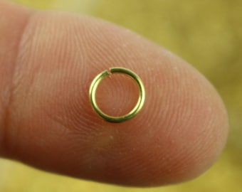 Raw Brass Jump Rings, 6mm, 21 Gauge (200 Pieces)