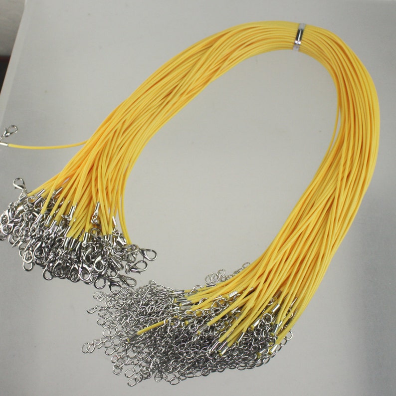 10 Yellow Necklace Cord Bulk 1.5mm 1820 Inch Adjustable Etsy